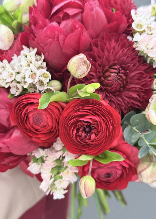 Buchet de mireasa / nasa rosu burgundy [3]