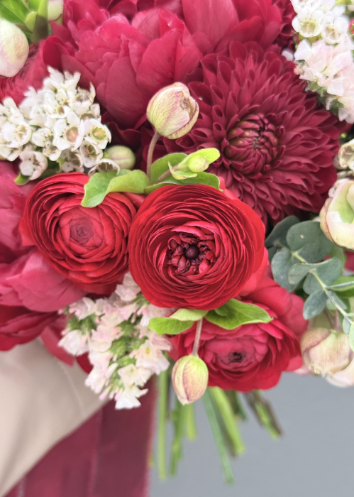 Buchet de mireasa / nasa rosu burgundy [10]