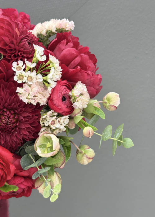 Buchet de mireasa / nasa rosu burgundy [5]