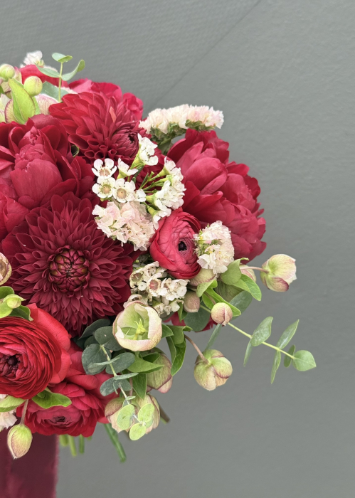 Buchet de mireasa / nasa rosu burgundy [7]