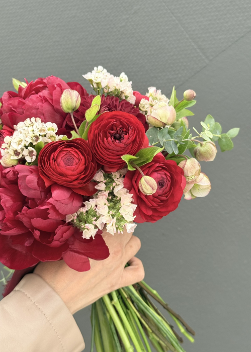 Buchet de mireasa / nasa rosu burgundy [9]
