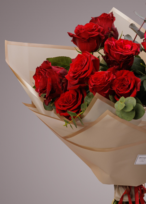 Buchet de trandafiri rosii I love you [2]