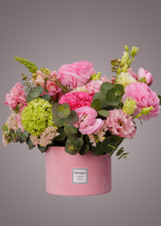 PREMIUM - Aranjament din flori roz Armonie