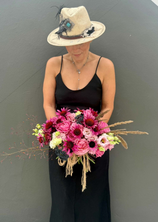 Buchet boem roz magenta romantic si delicat [6]
