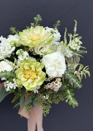 buchet de mireasa cu trandafiri verzi veggie [3]