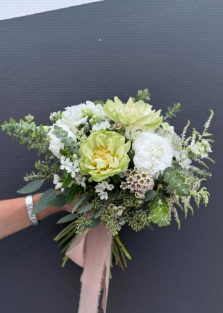 buchet de mireasa cu trandafiri verzi veggie [1]