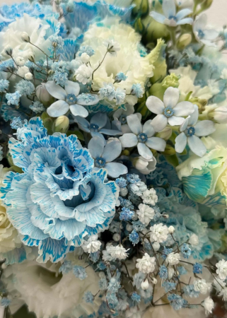 Buchet de mireasa alb albastru [3]