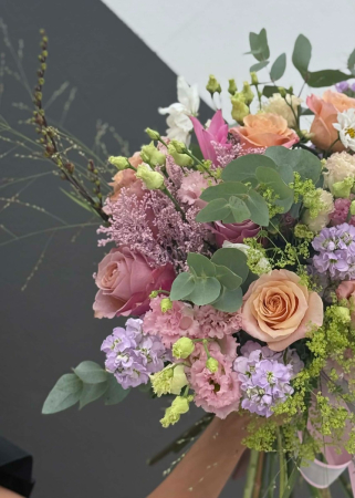 Buchet premium urias portocaliu violet [1]