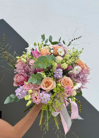Buchet premium urias portocaliu violet [4]