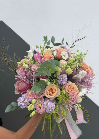 Buchet premium urias portocaliu violet [2]