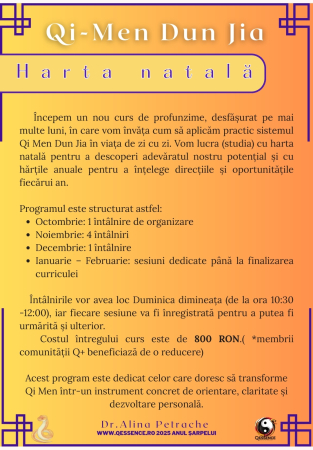 Cursuri Sisteme - Qi-Men - harta natală - program iarnă