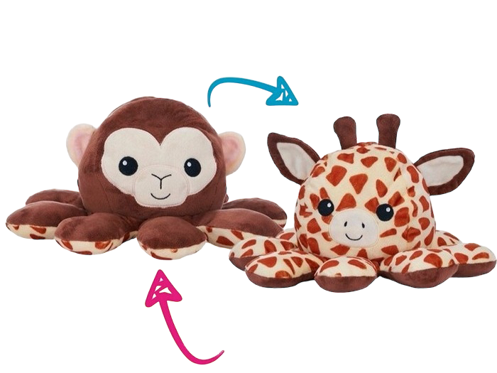 Jucarie de plus reversibila maimuta – girafa 30cm [2]