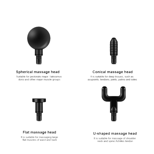 Aparat de masaj profesional tip pistol cu vibratii si 4 capete interschimbabile [3]