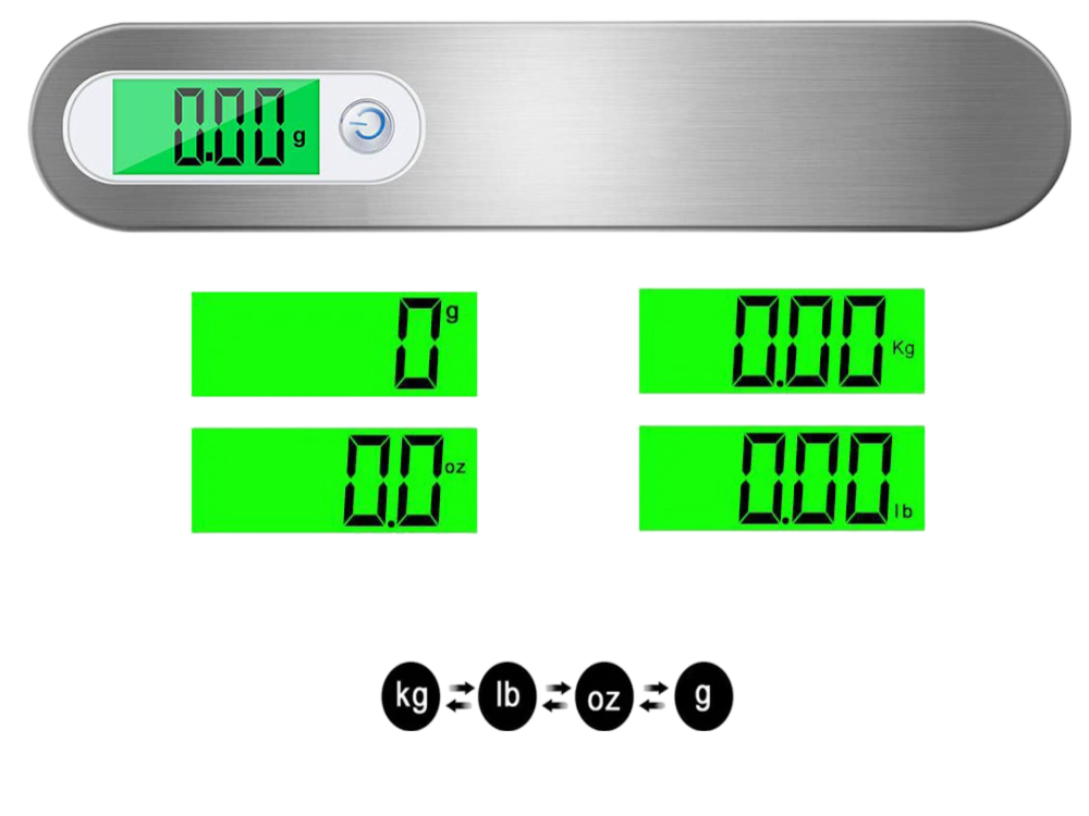 Cantar electronic de mana cu afisaj LCD, sarcina 50 kg [7]