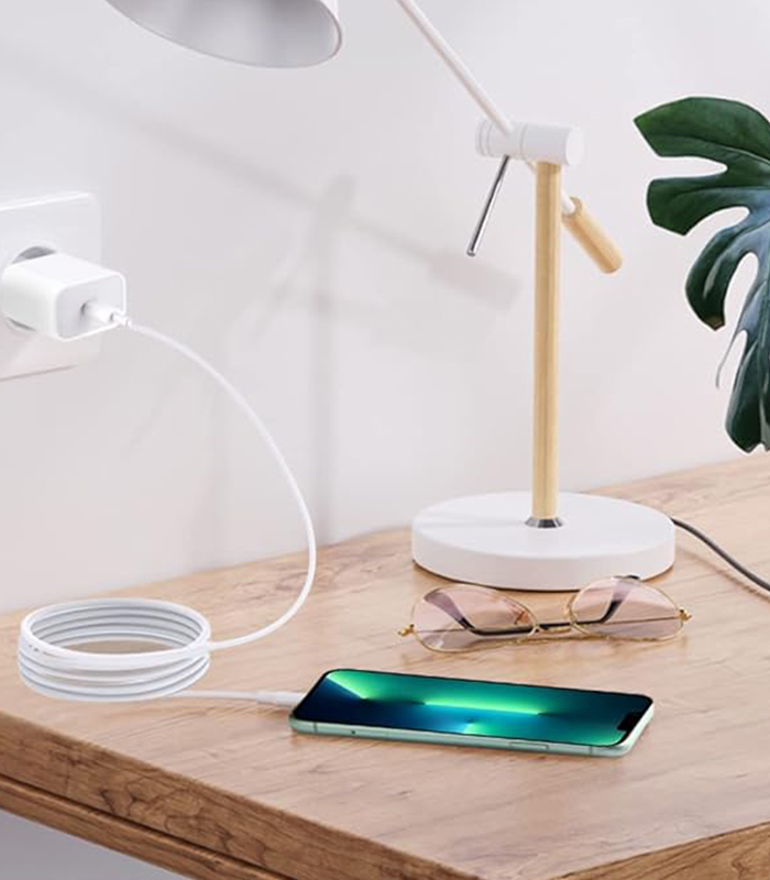 Incarcator fast charge compatibil Iphone + cablu de date USB-C - Lightning [2]