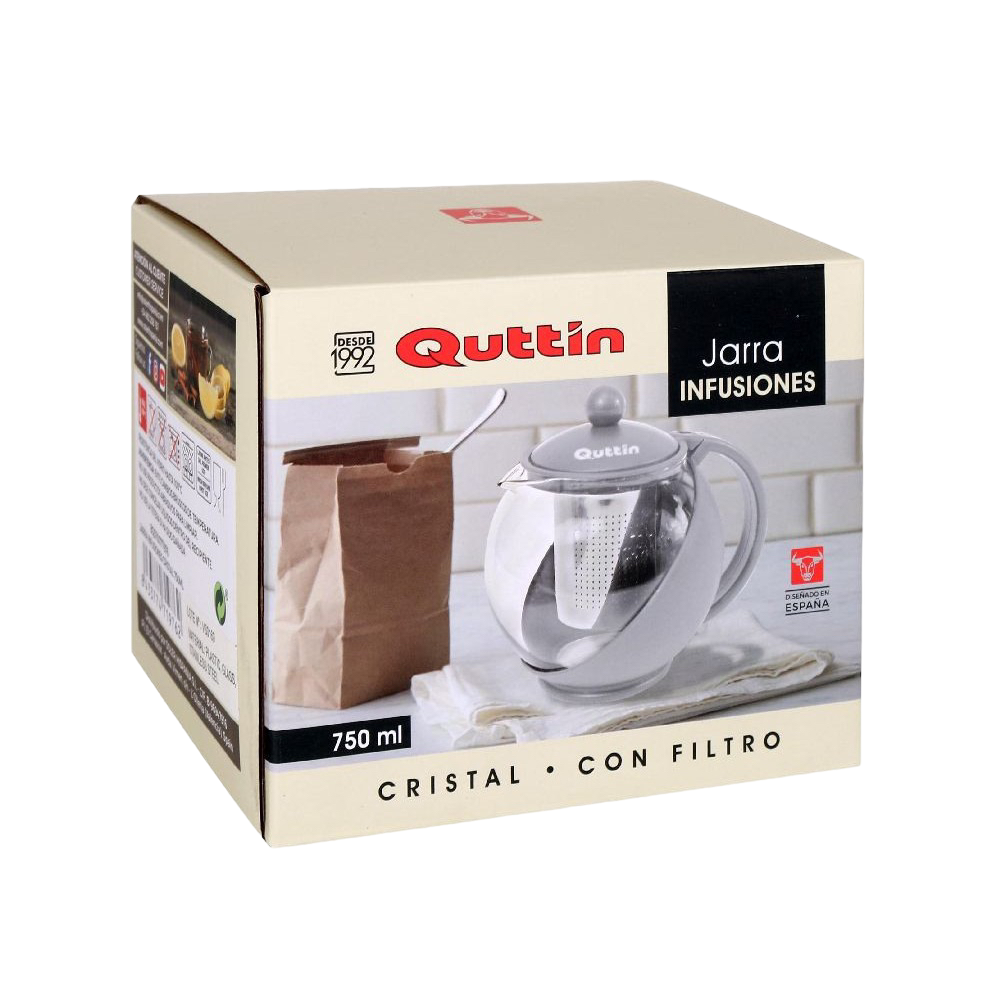 Infuzor pentru ceai din sticla cu filtru din inox, 750 ml [4]
