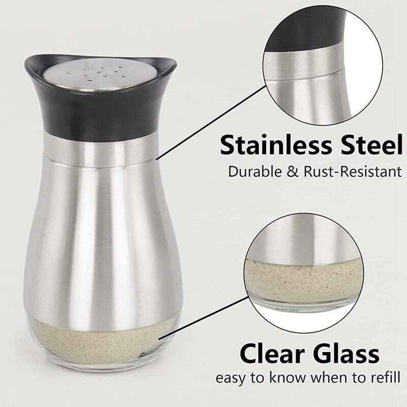 Recipient pentru condimente din inox si sticla [3]