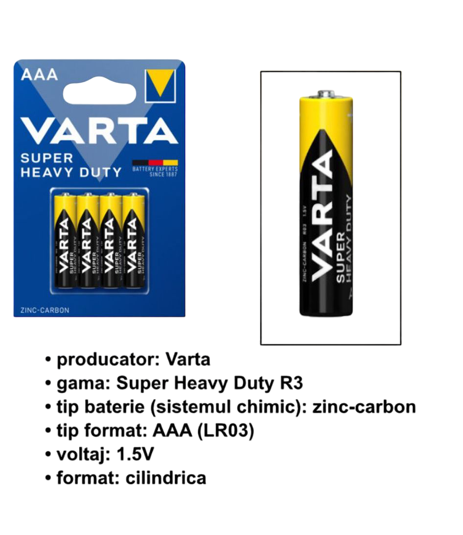 Set 4 baterii varta superlife AAA [4]