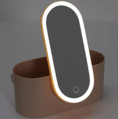 Oglinda iluminata led si cutie portabila pentru cosmetice [4]