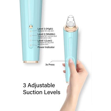 Aspirator vacuum facial pentru curatarea tenului cu 4 capete si incarcare usb [1]