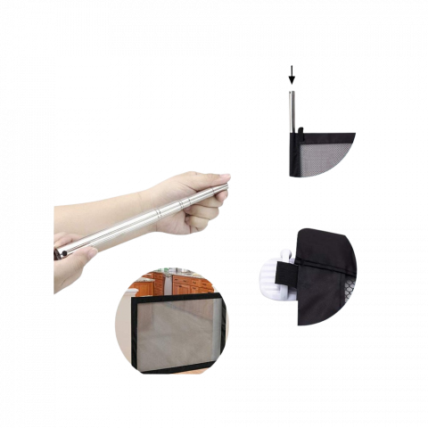 Bariera restrictiva tip plasa pentru caini cu 2 tije telescopice [2]