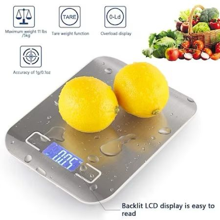 Cantar digital de bucatarie cu afisaj lcd, din inox [2]