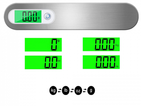 Cantar electronic de mana cu afisaj LCD, sarcina 50 kg [6]
