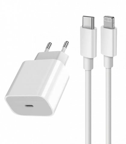 Electronice și led - Incarcator fast charge compatibil Iphone + cablu de date USB-C - Lightning