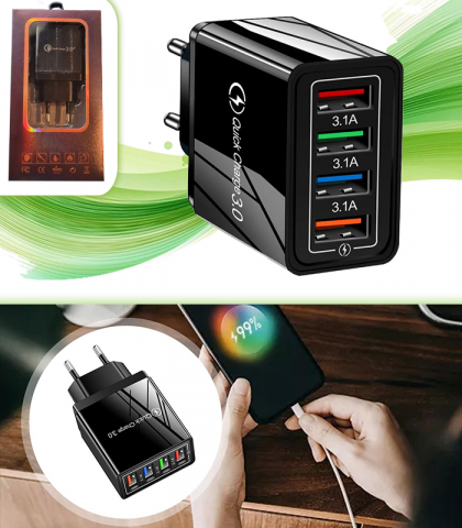 Incarcator fast charge USB 3.0 cu 4 porturi de incarcare [1]