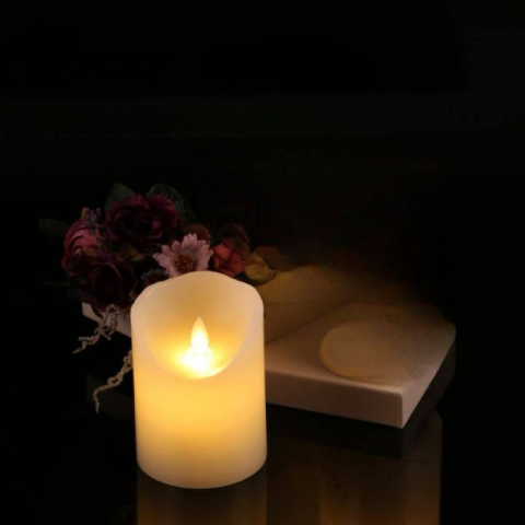 Lumanare decorativa led pe baterii, inaltime 10 cm [5]