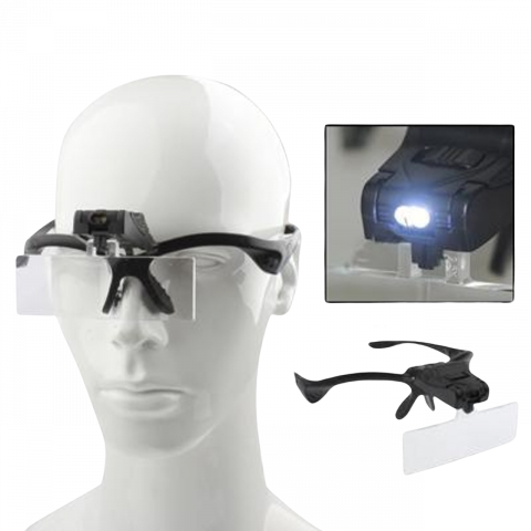 Ochelari de marire cu 5 lentile interschimbabile si led [1]