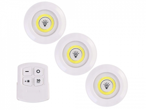 Set 3 lampi led wireless cu telecomanda [1]