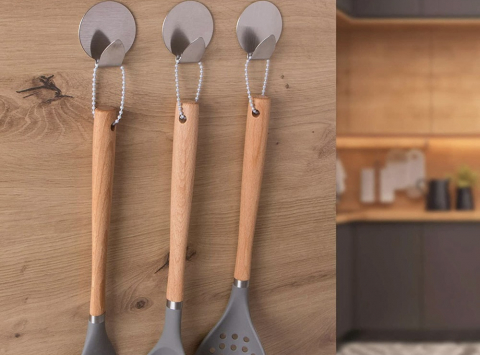 Set 4 agataori autoadezive din inox [5]