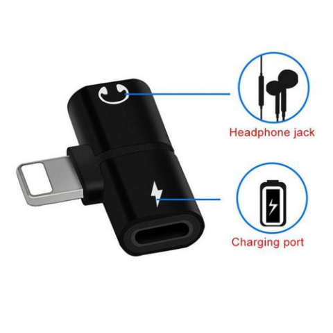 Splitter iphone / ipad cu adaptor casti si incarcare [3]