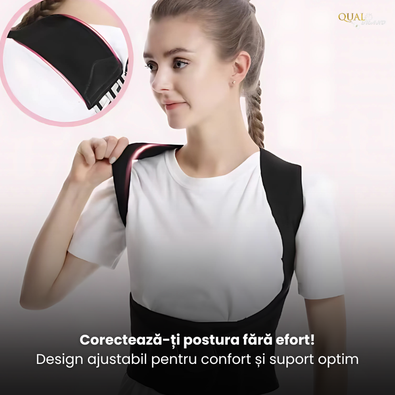 Corector Postura, Anti-Cocoasa, Material Flexibil, Presiune Reglabila, Postura Corecta si Eliminare Dureri de Spate, Negru [5]