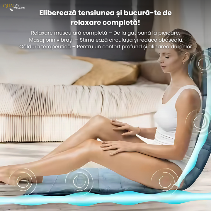 Saltea Masaj Shiatsu QUAL BRAND® - 7 Motoare, Pliabila, Relaxare si Terapie [4]