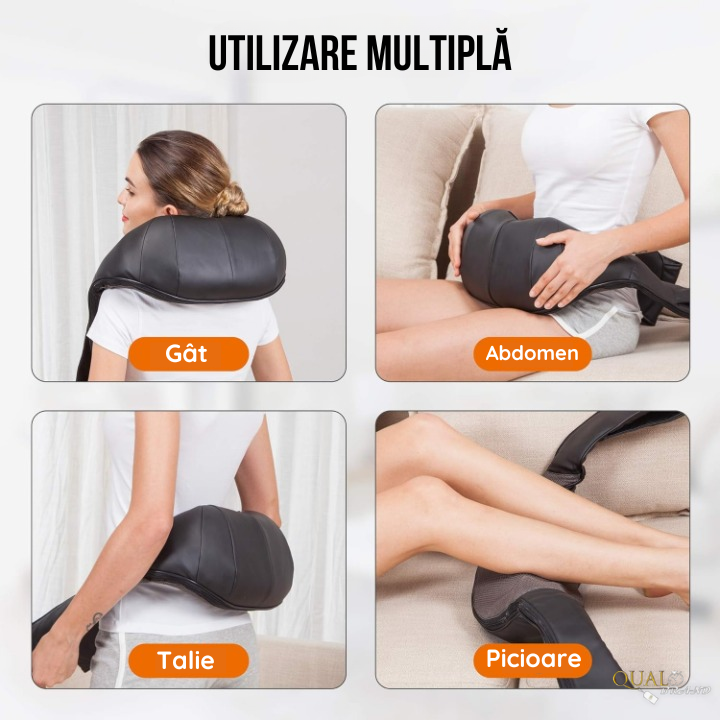 Aparat Masaj Cervical cu role mobile si lumina infrarosie [5]