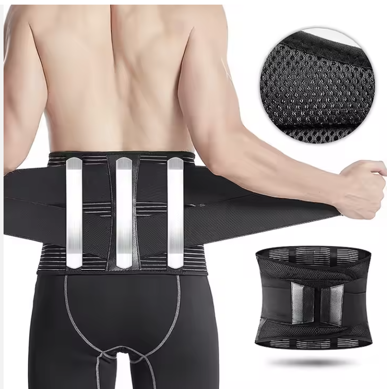 Centura Magnetica, 24 Magneti Inclusi, Tije Metalice Pentru Sustinere, Pentru Durerile de Spate, Suport Maxim, Neagra [1]