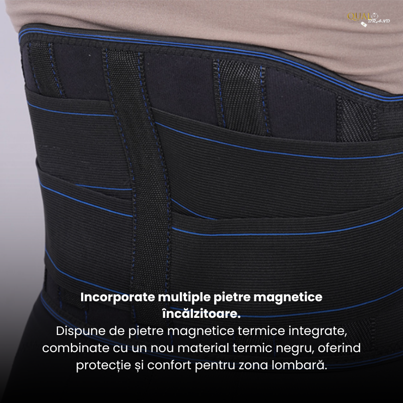 Centura Magnetica, 24 Magneti Inclusi, Tije Metalice Pentru Sustinere, Pentru Durerile de Spate, Suport Maxim, Neagra [4]