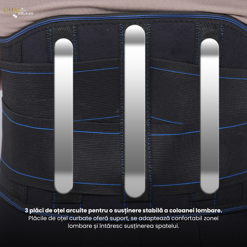 Centura Magnetica, 24 Magneti Inclusi, Tije Metalice Pentru Sustinere, Pentru Durerile de Spate, Suport Maxim, Neagra [3]