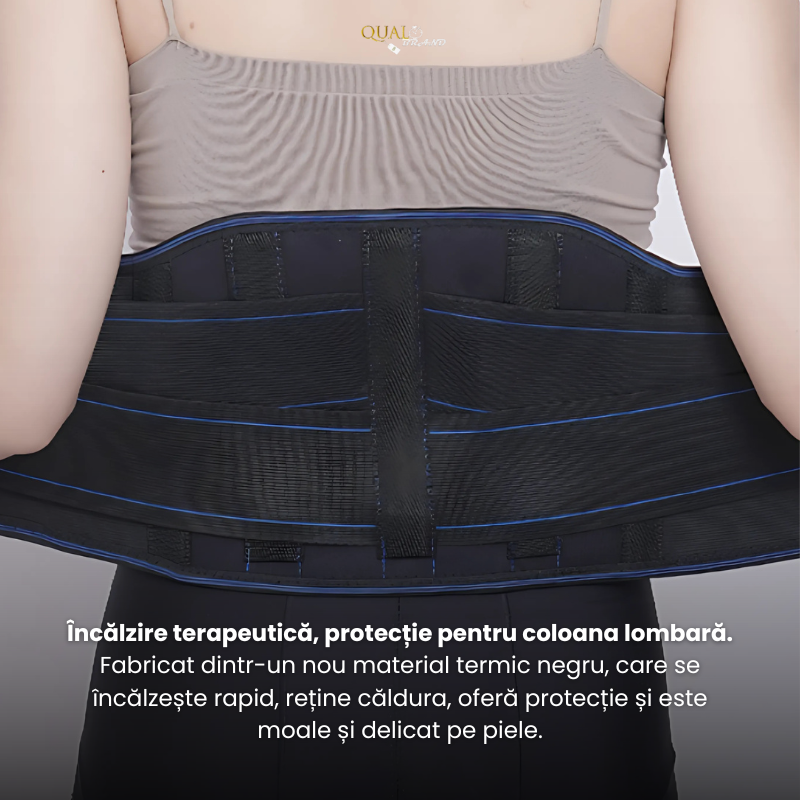 Centura Magnetica, 24 Magneti Inclusi, Tije Metalice Pentru Sustinere, Pentru Durerile de Spate, Suport Maxim, Neagra [5]