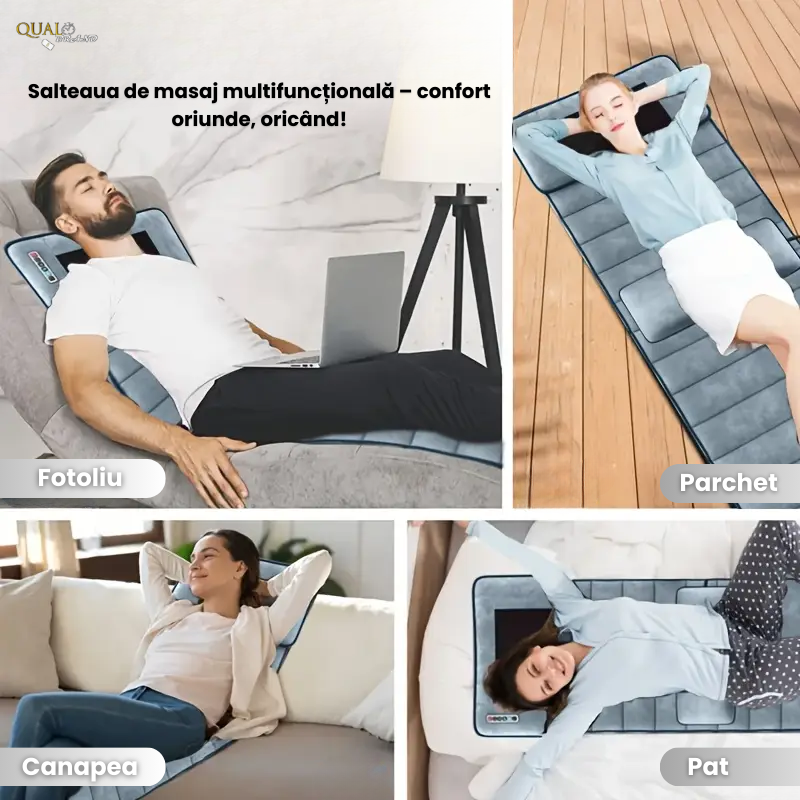 Saltea Masaj Shiatsu QUAL BRAND® – Relaxare, Încălzire și Terapie pentru Spate [5]