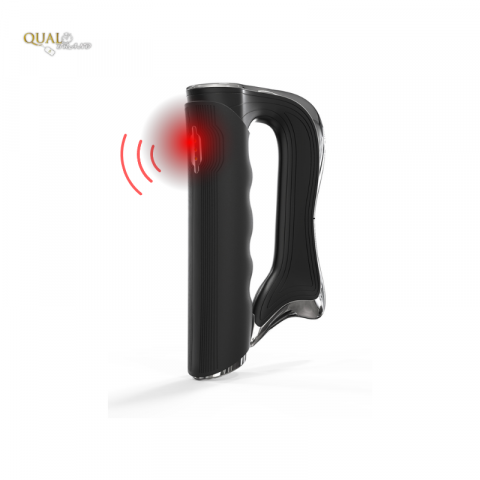 Pentru Gat - Aparat Masaj Fascia QUAL BRAND® cu vibratii, 3 niveluri de intensitate, Pentru Masaj de Calmare Al Intregului Corp, Lamela din aliaj de zinc, Incarcare USB-C, Negru