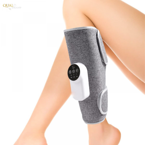 Pentru picioare - Aparat Masaj Picioare Qual Brand® cu Presopunctura, Masaj 360 grade , 3 Trepte de Intensitate Reglabile, Functie de Compresie Calda, Reincarcabil, Autonomie pana la 4 ore de Utilizare continua, Gri de