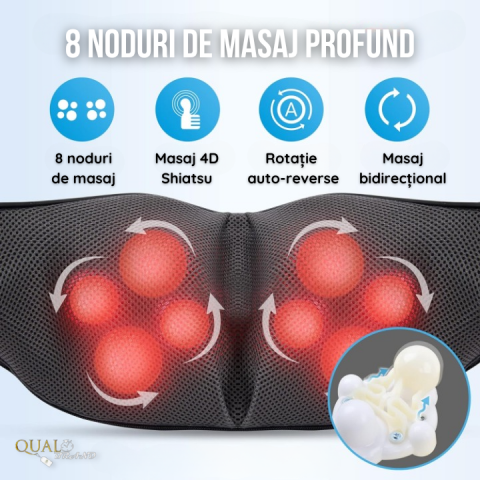 Aparat Masaj Cervical cu role mobile si lumina infrarosie [1]