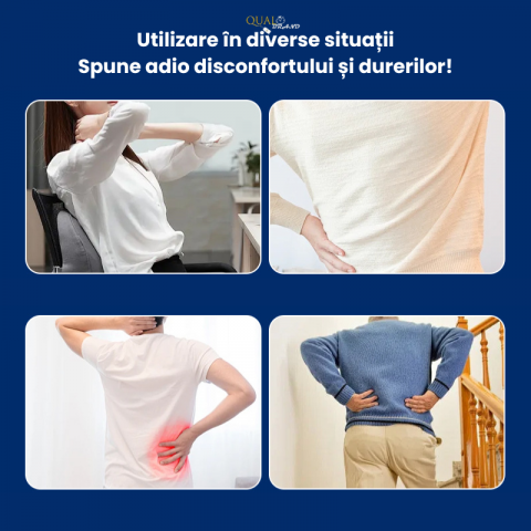 Centura Magnetica, 24 Magneti Inclusi, Tije Metalice Pentru Sustinere, Pentru Durerile de Spate, Suport Maxim, Neagra [1]