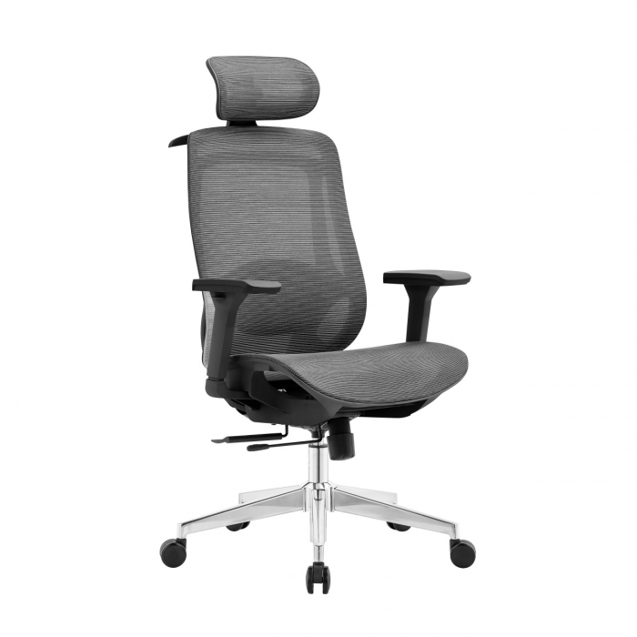 caun ergonomic de birou ErgoDynamic Icon‑H cu șezut reglabil 5 cm, suport lombar și material full mesh respirabil [2]