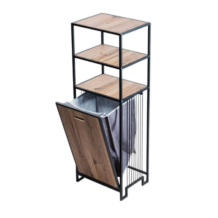 Coșul de rufe cu 3 polite în stil industrial [2]