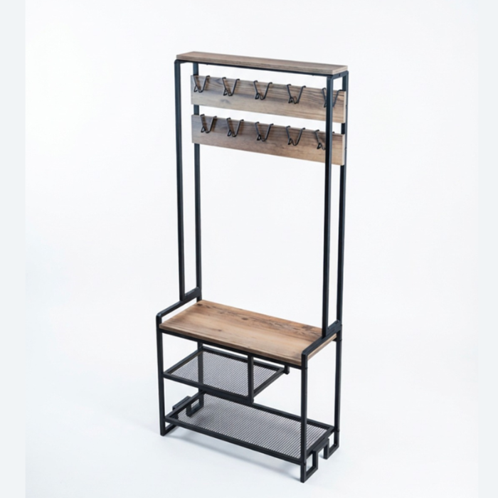 Cuier pentru hol cu pantofar și raft pentru depozitare [2]