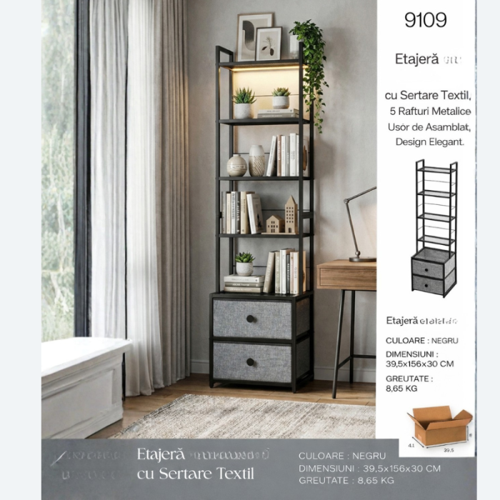 Etajera moderna pentru dormitor mic [3]